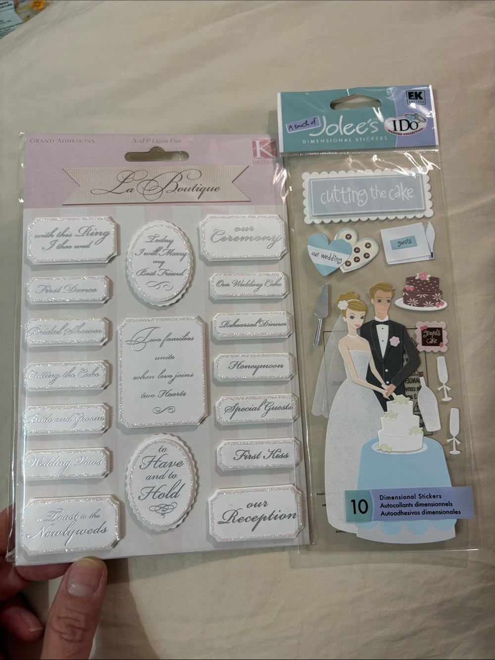 La Boutique & Jolee's Wedding Dimensional Stickers -